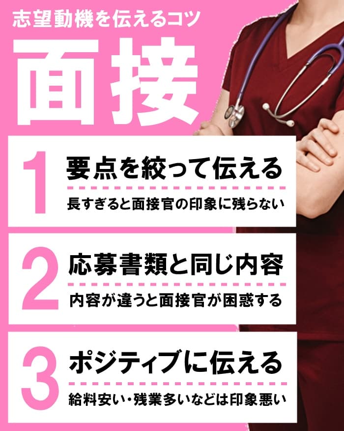 看護師転職の志望動機 例文21選 転職ケース別に徹底解説 Career Picks