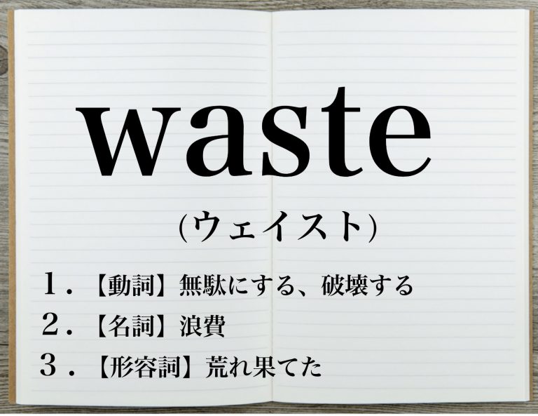 動詞だけじゃない Waste の意味は 正しい使い方を徹底解説 Career Picks