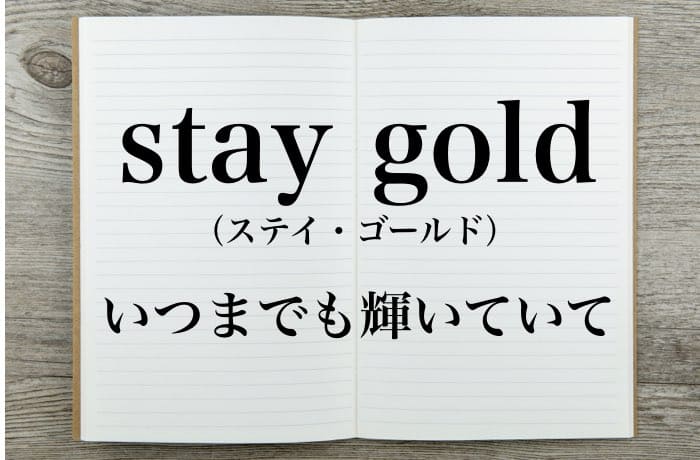 歌詞にも使われる Stay Gold の意味は 類語表現も紹介 Career Picks