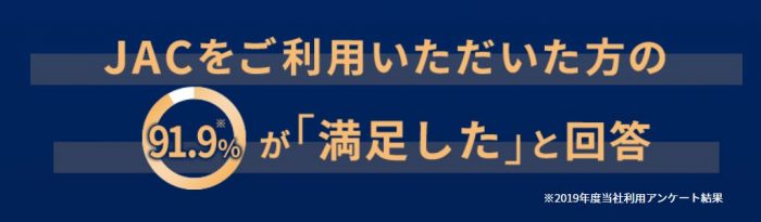 ＪＡＣリクルートメント 利用者 満足度